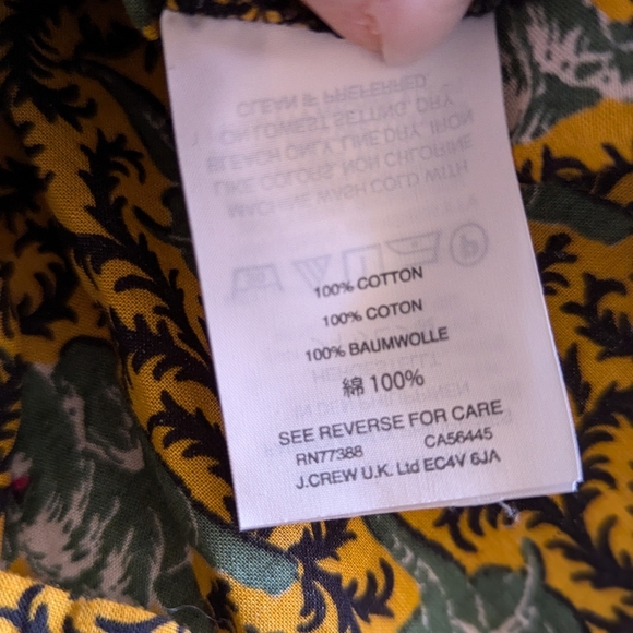 J.Crew Off the Shoulder Ratti Elephant Print Top long sleeve size 14 - Picture 9 of 16